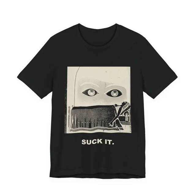 Suck It. — Dracula design printed on a black t-shirt