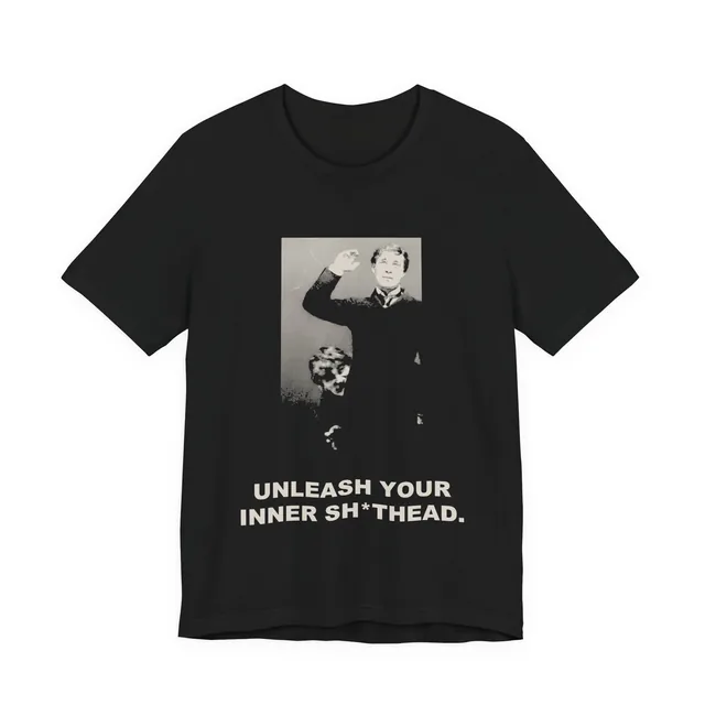 Unleash Your Inner Sh*thead. — Strange Case of Dr Jekyll and Mr Hyde design printed on a black t-shirt
