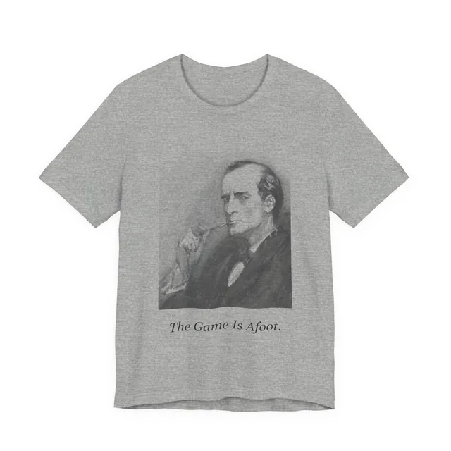 The Game Is Afoot. — The Strand Magazine Sherlock Holmes stories design printed on a athletic heather t-shirt